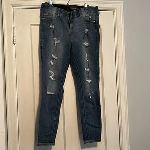 Torrid Bombshell Skinny Distressed Jeans